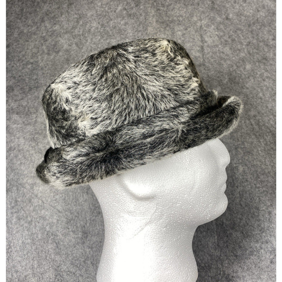Stetson Hat Mens Grey Fedora Faux Fur Ear Flaps 1930s 40s German Hunting Pin - Picture 6 of 15